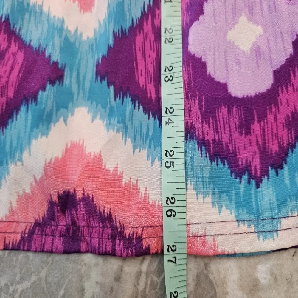 American Eagle Strappy Chevron Mini Dress Size 4 Purple Pink Festival Boho
